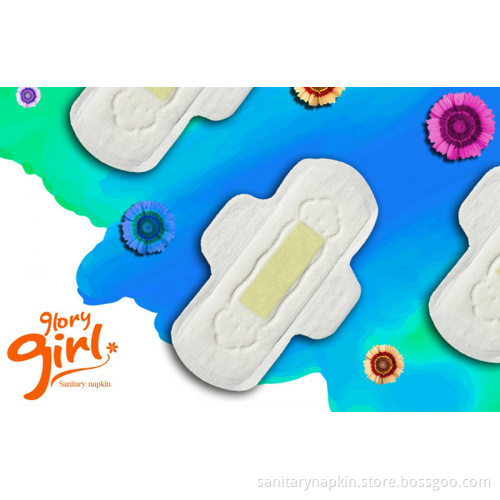 Unscented sanitary napkin with negative ion chip